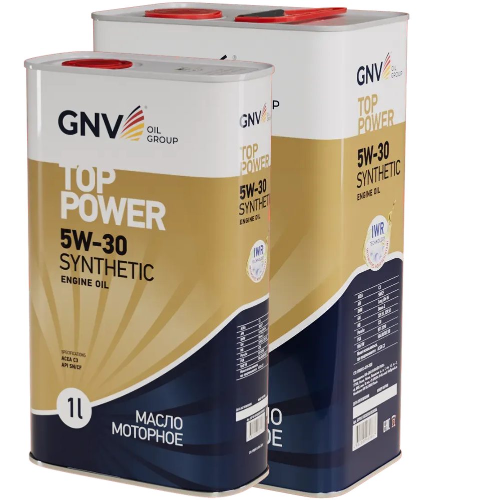 Моторное масло GNV Top Power 5W30 СИНТ SN/CF C3 (Image box 4+1) 5 л