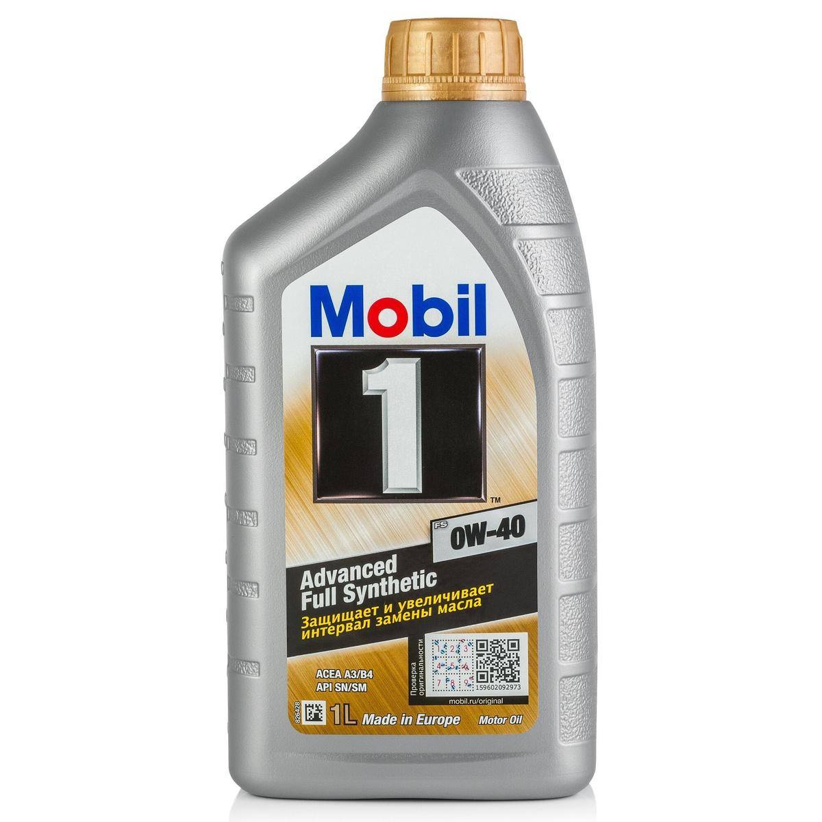 Масло Mobil 1 FS 0W40 (API SN/SM/SL/SJ; ACEA A3/B3, A3/B4) 1л 