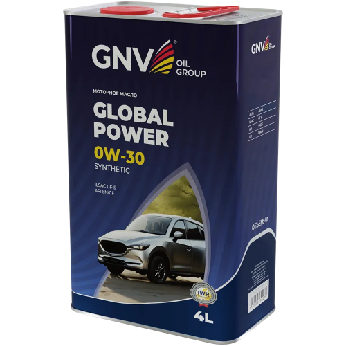 Моторное масло GNV Global Power 0W30 СИНТ SN/CF A5/B5 GF-5 4 л